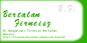 bertalan firneisz business card